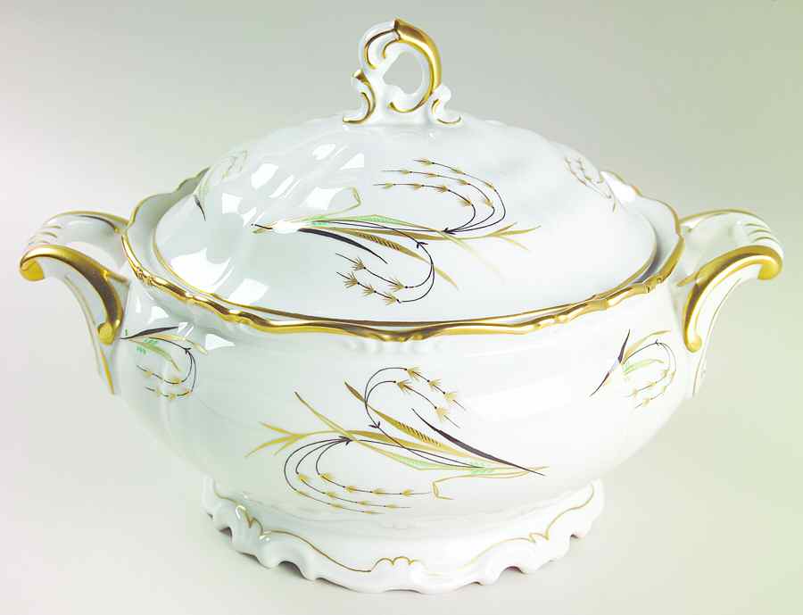 Eldorado White Round Covered Vegetable by Edelstein-1