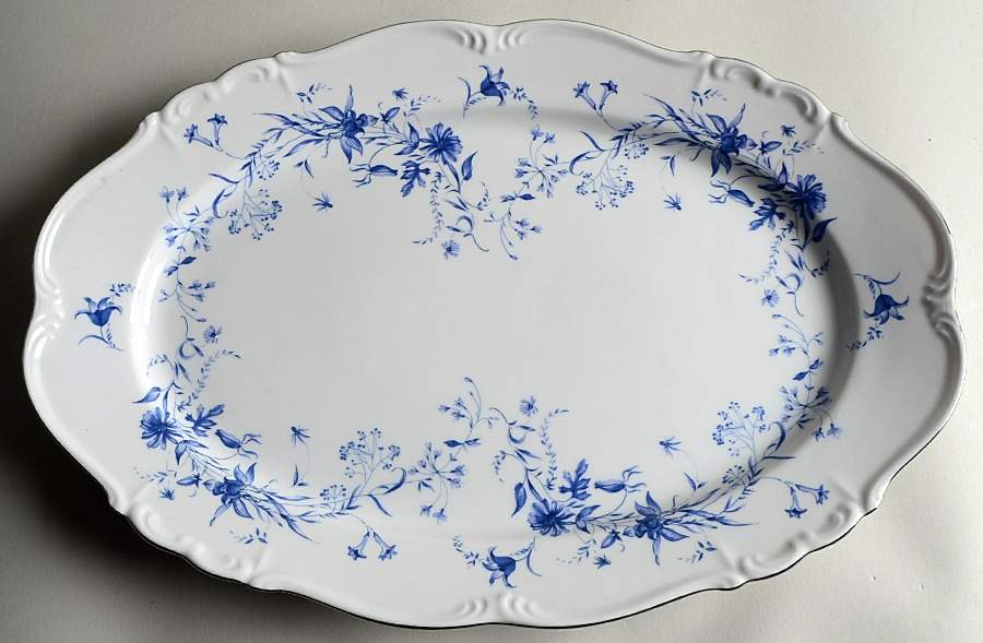 Empire Blue 15" Oval Serving Platter by Edelstein-1