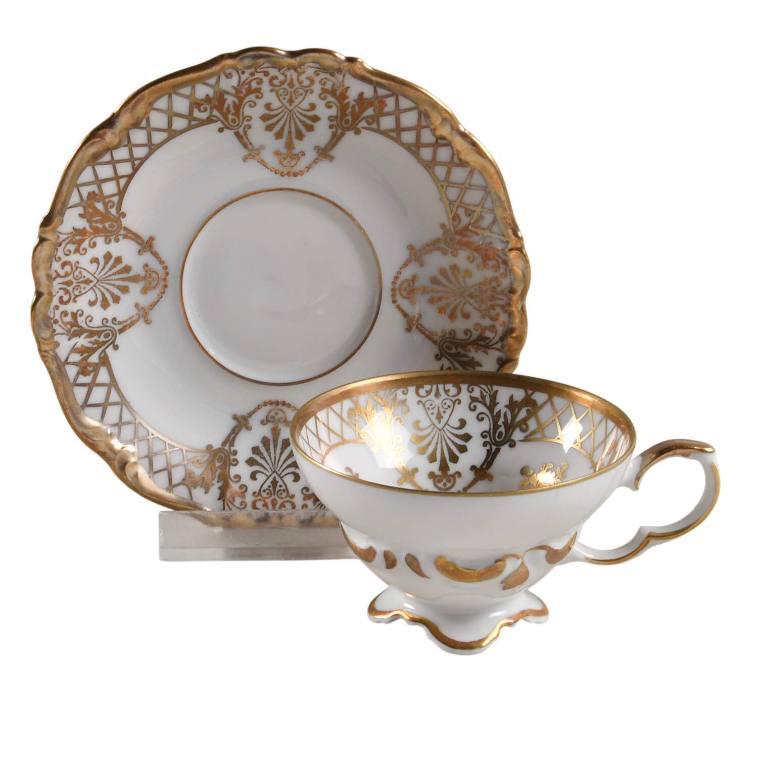Empire Footed Demitasse Cup & Saucer Set by Edelstein-1