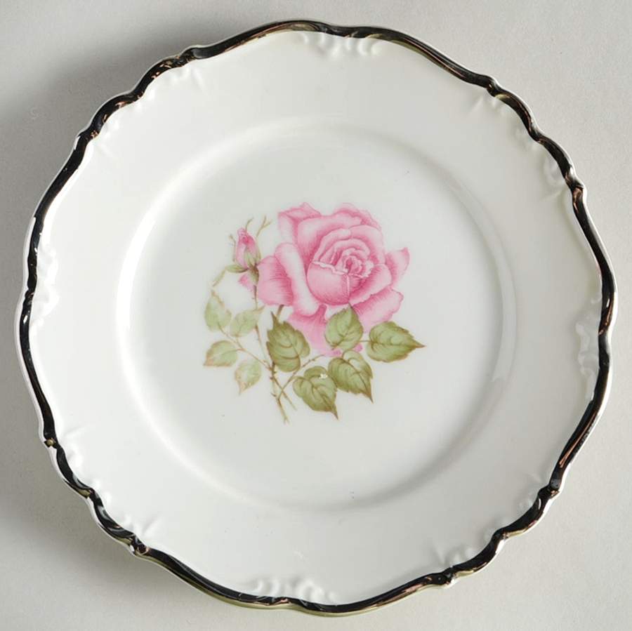 Empire Rose Bread & Butter Plate by Edelstein-1