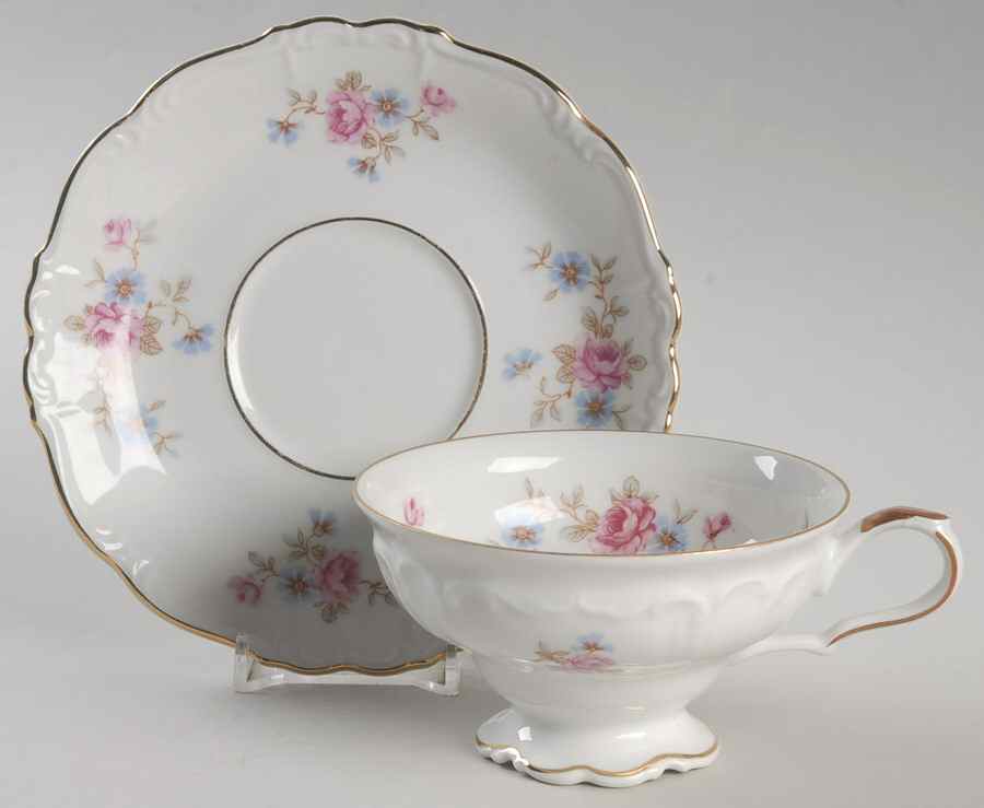 Florence Footed Cup & Saucer Set by Edelstein-1