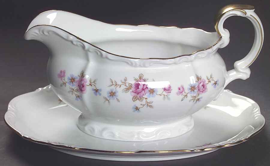 Florence Gravy Boat with Attached Underplate by Edelstein-1
