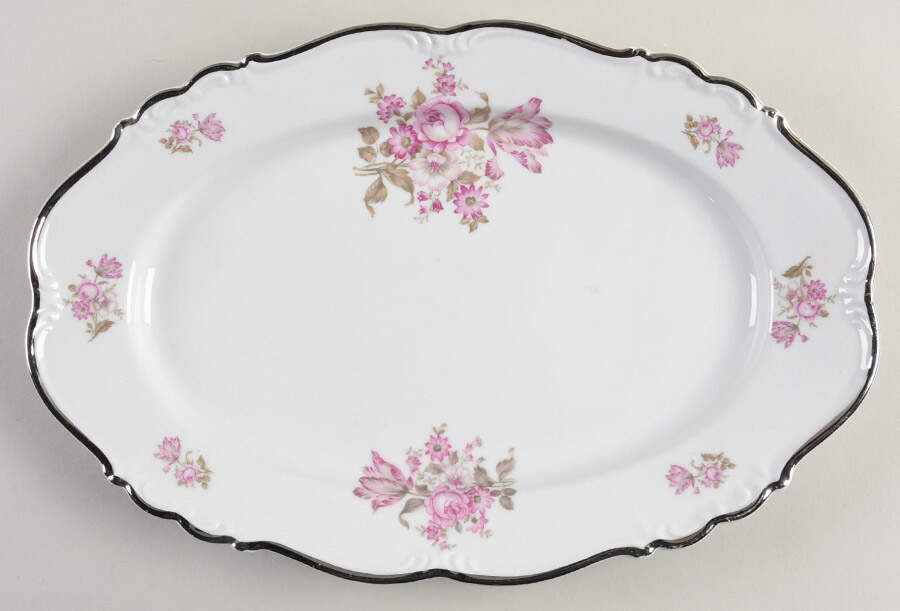 Florette 13" Oval Serving Platter by Edelstein-1