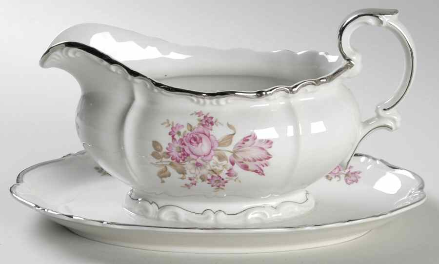 Florette Gravy Boat with Attached Underplate by Edelstein-1
