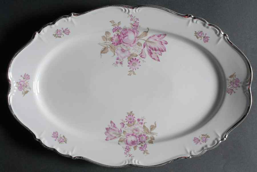 Florette 15" Oval Serving Platter by Edelstein-1