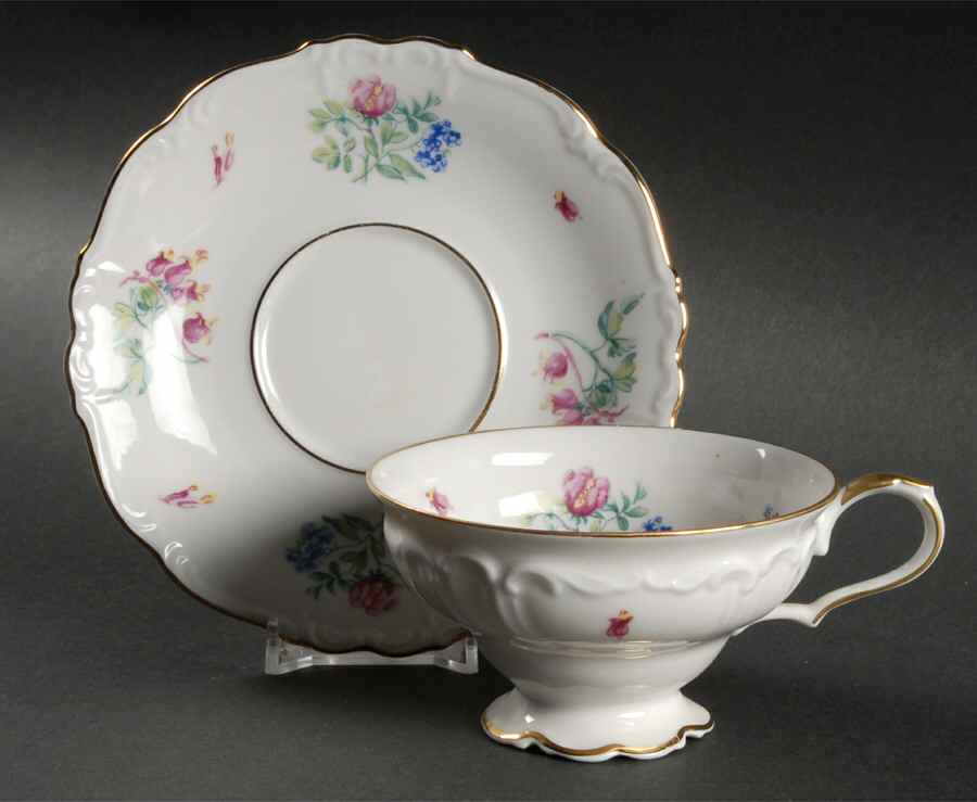 Florabell Footed Cup & Saucer Set by Edelstein-1