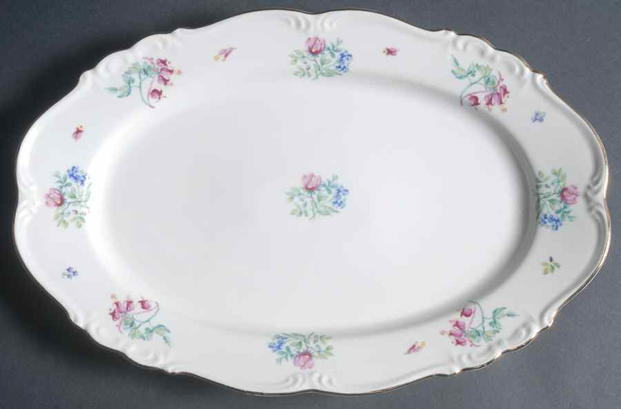 Florabell 13" Oval Serving Platter by Edelstein-1