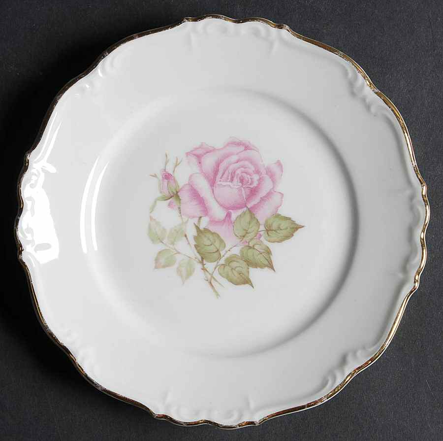 Franconia Rose Bread & Butter Plate by Edelstein-1