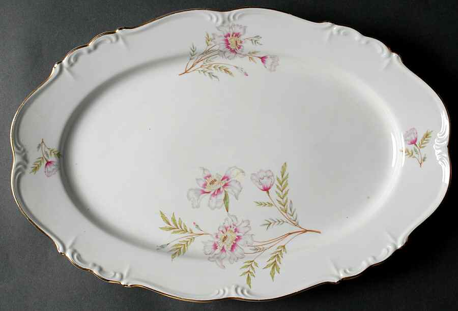Gardenia 15" Oval Serving Platter by Edelstein-1