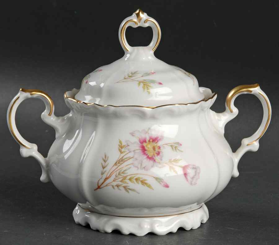 Gardenia Sugar Bowl & Lid by Edelstein-1