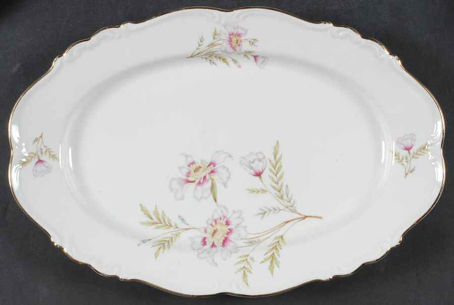 Gardenia 13" Oval Serving Platter by Edelstein-1