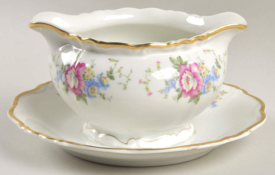 Gilford Gravy Boat with Attached Underplate by Edelstein-1