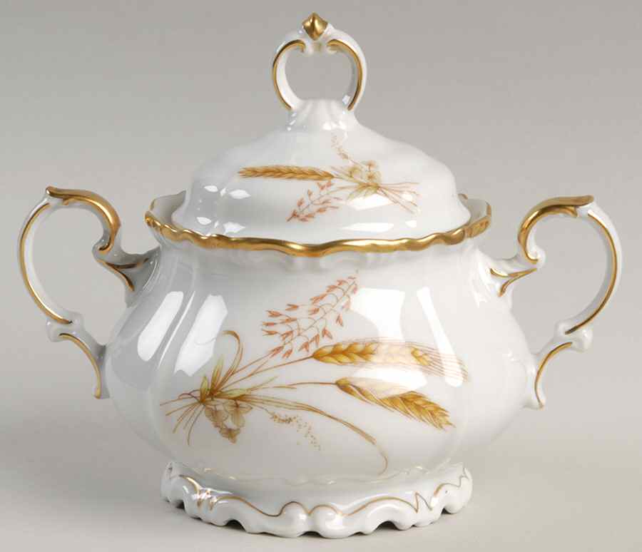 Golden Wheat Sugar Bowl & Lid by Edelstein-1