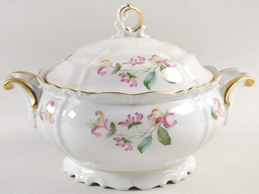 Honeysuckle Round Covered Vegetable by Edelstein-1