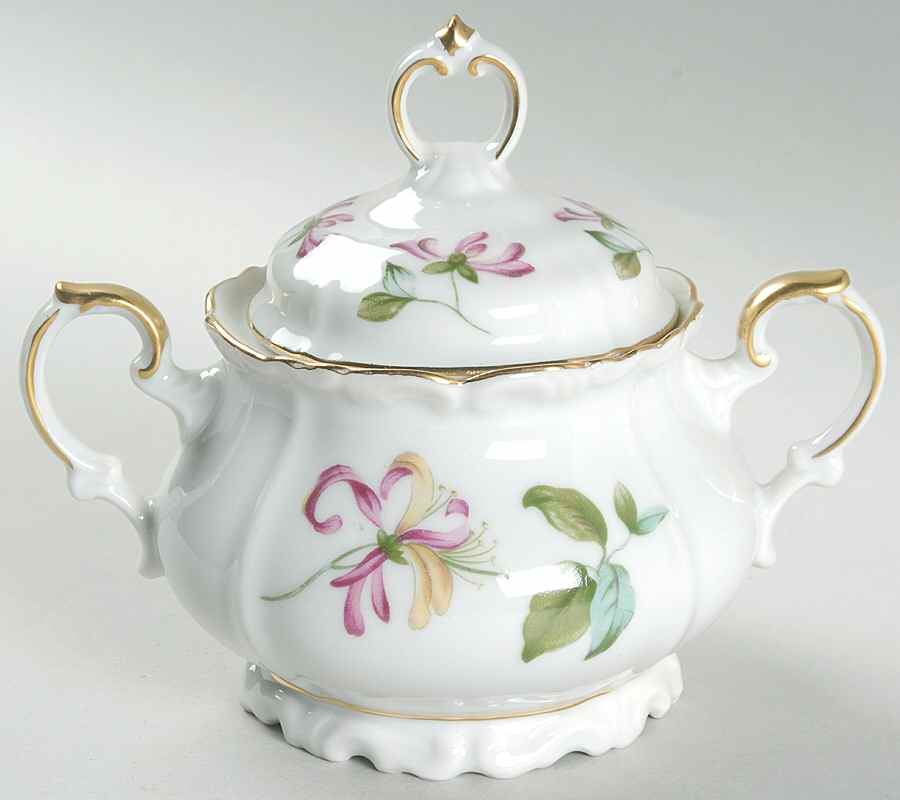 Honeysuckle Sugar Bowl & Lid by Edelstein-1