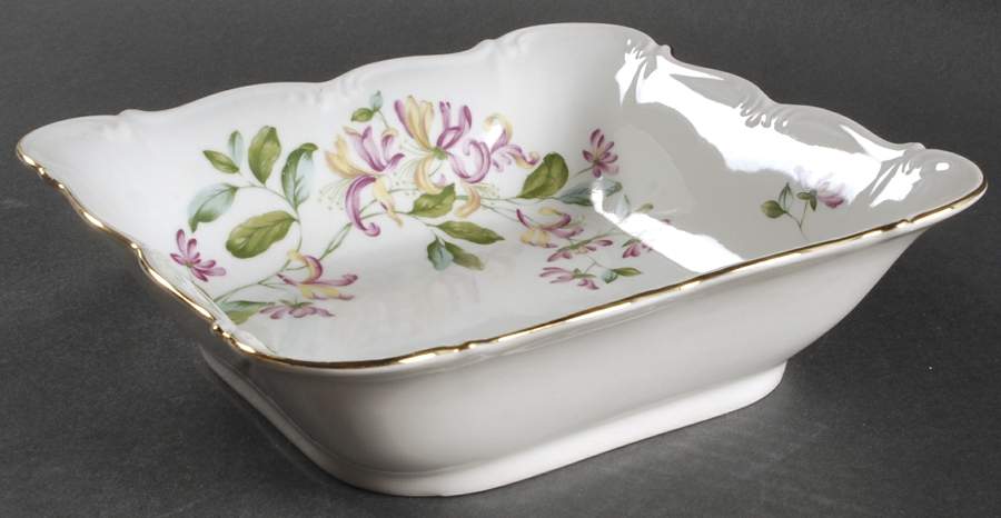 Honeysuckle 9" Square Vegetable Bowl by Edelstein-1