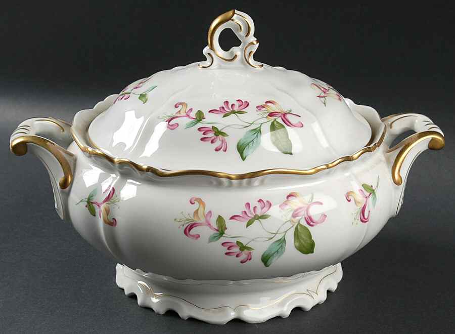 Honeysuckle Round Covered Vegetable by Edelstein-1