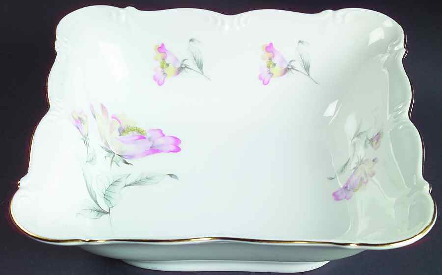 Irish Rose 8" Square Vegetable Bowl by Edelstein-1