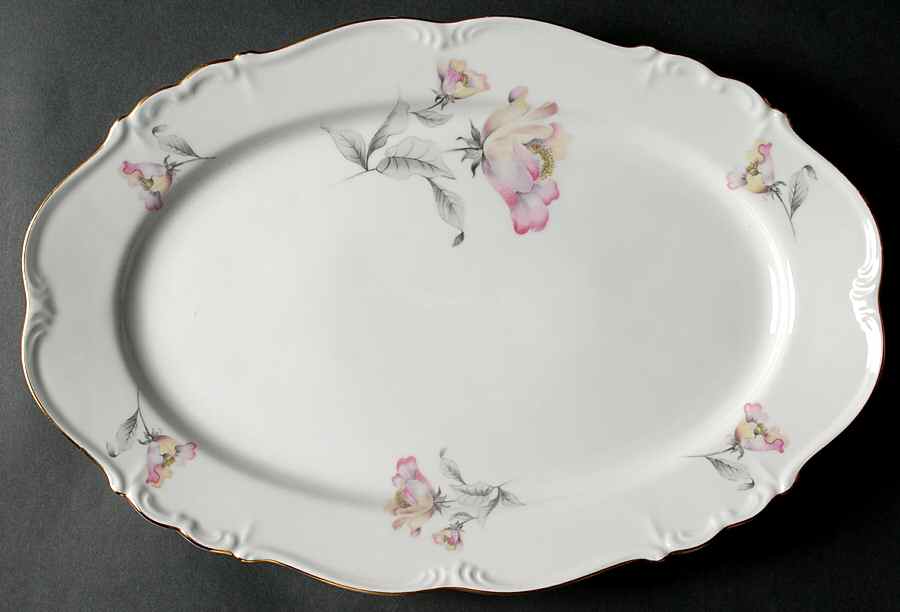 Irish Rose 15" Oval Serving Platter by Edelstein-1