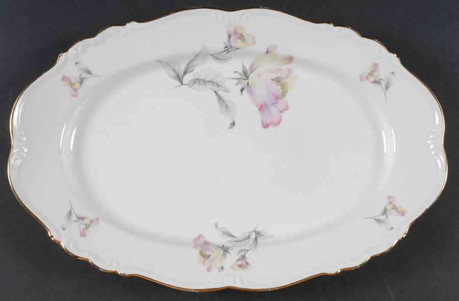 Irish Rose 13" Oval Serving Platter by Edelstein-1