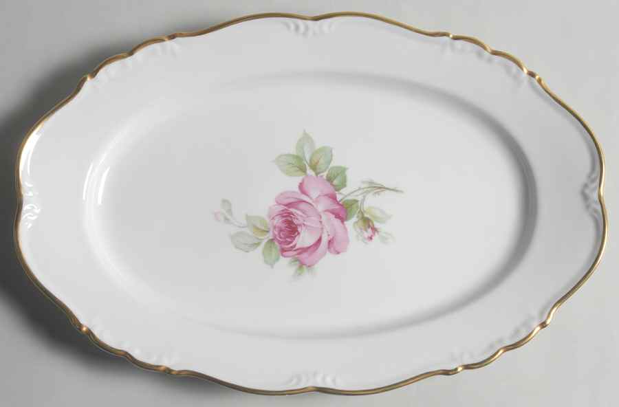 La Vie En Rose 13" Oval Serving Platter by Edelstein-1