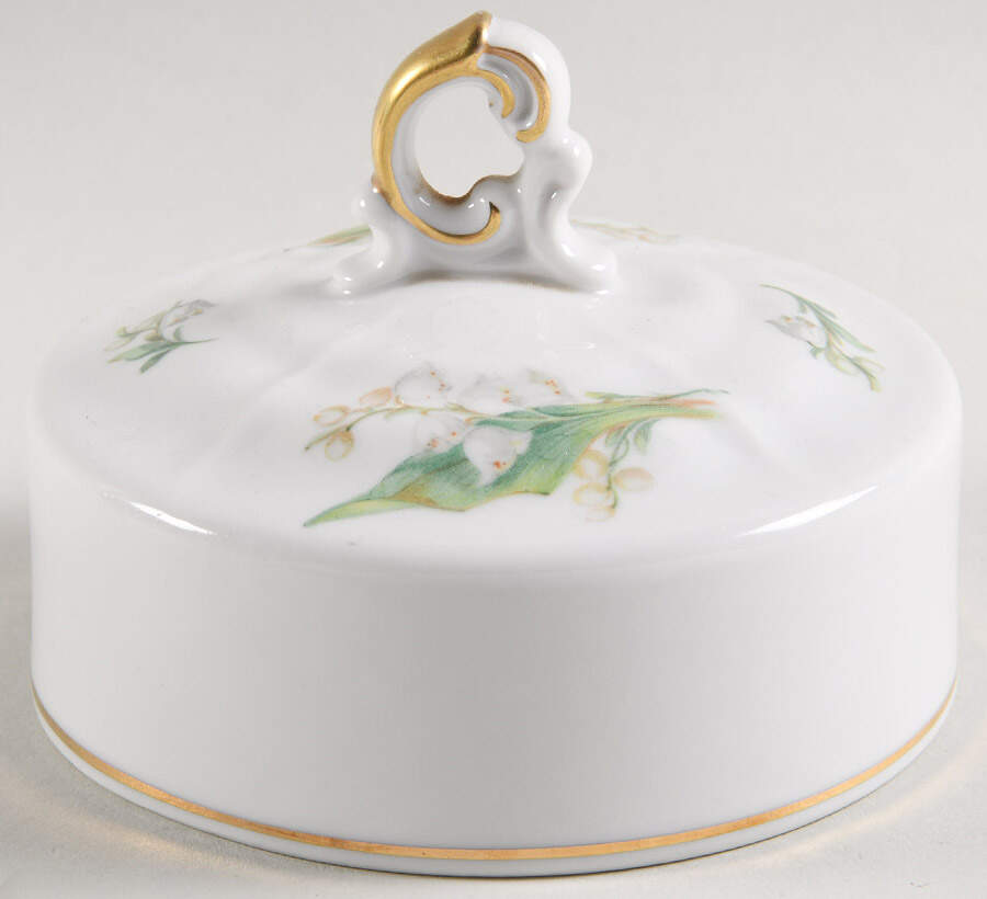 Lily of The Valley Lid for Round Butter by Edelstein-1