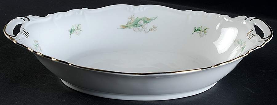 Lily of The Valley 12" Oval Vegetable Bowl by Edelstein-1