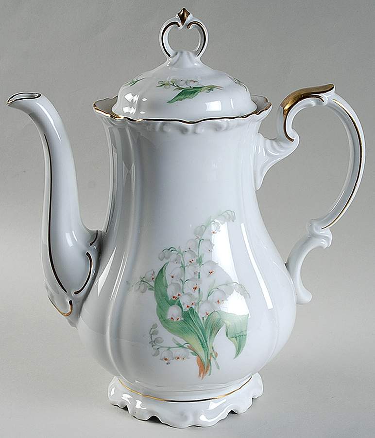 Lily of The Valley Coffee Pot & Lid by Edelstein-1