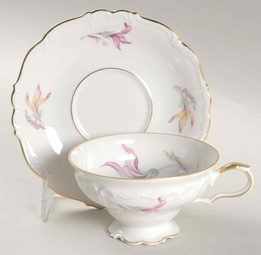 Longview Footed Cup & Saucer Set by Edelstein-1