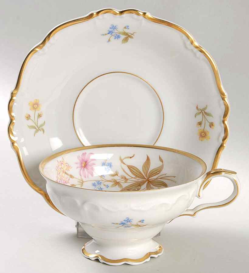 Lorraine Footed Cup & Saucer Set by Edelstein-1