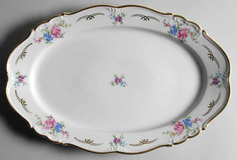 Luisa 15" Oval Serving Platter by Edelstein-1