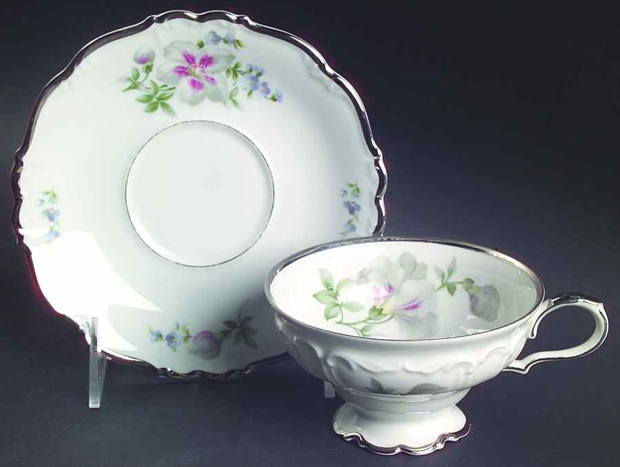 Lynn Footed Cup & Saucer Set by Edelstein-1