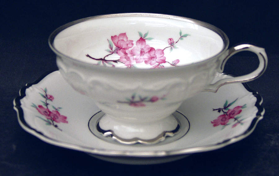 Madam Butterfly Footed Cup & Saucer Set by Edelstein-1