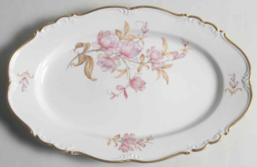 Magnolia 13" Oval Serving Platter by Edelstein-1