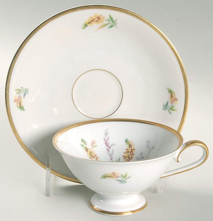 Malverne Footed Cup & Saucer Set by Edelstein-1