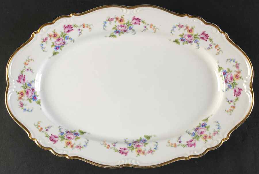 Margareta 13" Oval Serving Platter by Edelstein-1