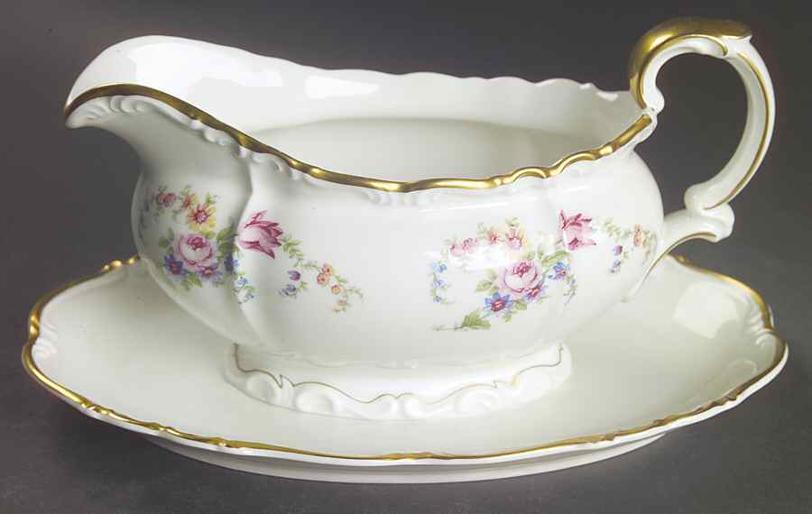 Margareta Gravy Boat with Attached Underplate by Edelstein-1