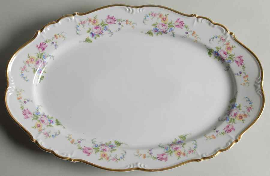 Margareta 15" Oval Serving Platter by Edelstein-1