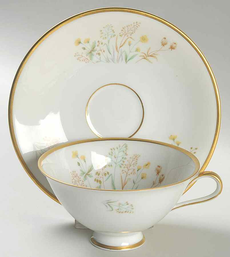 Mayflower Footed Cup & Saucer Set by Edelstein-1