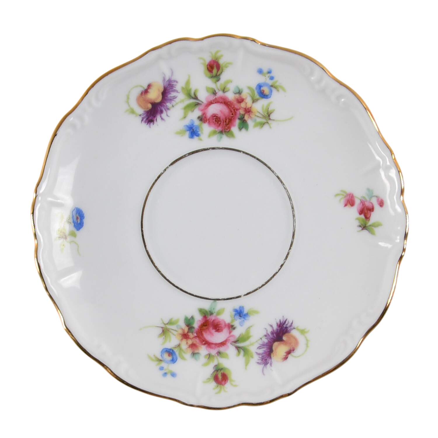Meissen Floral Saucer for Demitasse Cup by Edelstein-1