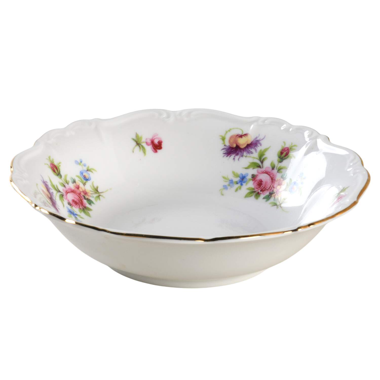 Meissen Floral Fruit/Dessert (Sauce) Bowl by Edelstein-1