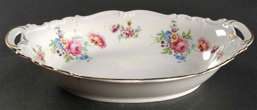 Meissen Floral 12" Oval Vegetable Bowl by Edelstein-1