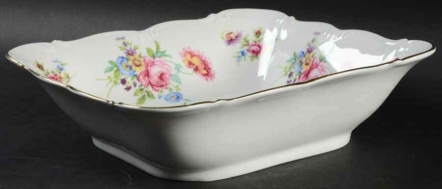 Meissen Floral 8" Square Vegetable Bowl by Edelstein-1