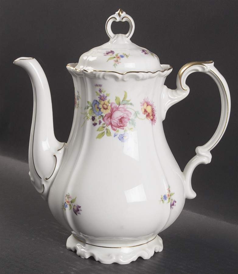 Meissen Floral Coffee Pot & Lid by Edelstein-1