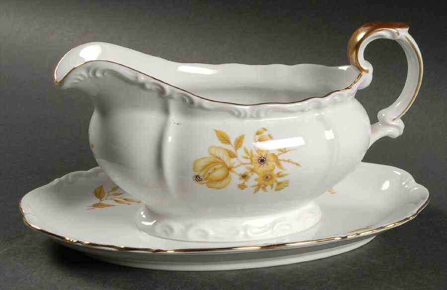 Mira Monte Gravy Boat with Attached Underplate by Edelstein-1