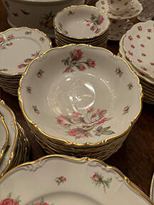 Moss Rose 9" Round Vegetable Bowl by Edelstein-1