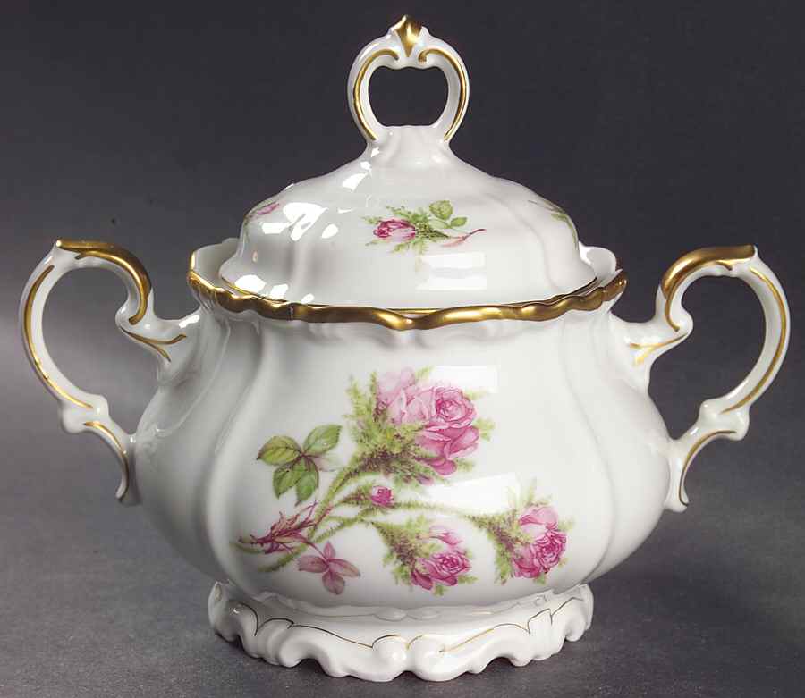 Moss Rose Sugar Bowl & Lid by Edelstein-1