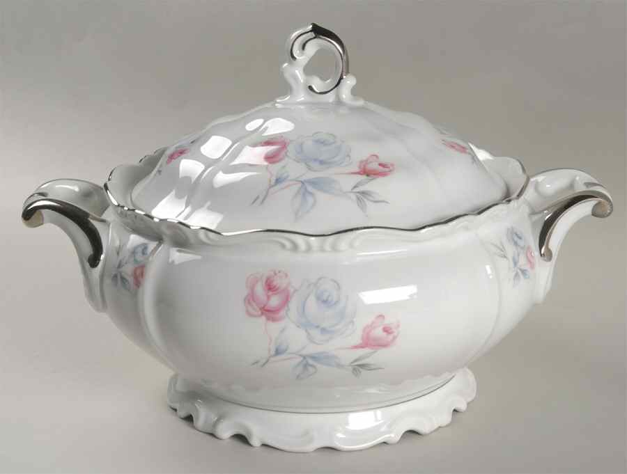 Monaco Rose Round Covered Vegetable by Edelstein-1