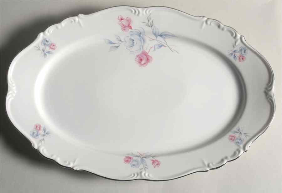 Monaco Rose 15" Oval Serving Platter by Edelstein-1