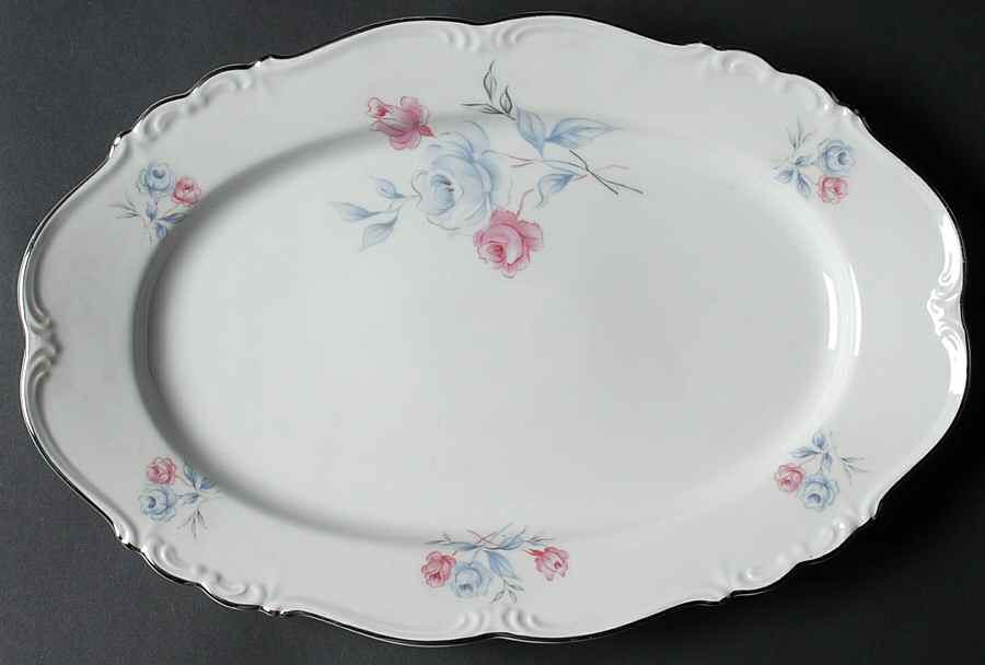 Monaco Rose 13" Oval Serving Platter by Edelstein-1